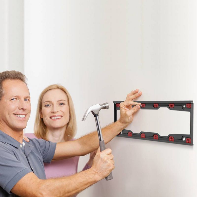 Barkan 19-65" Fixed No Stud Flat / Curved TV Wall Mount for Drywall  -Black