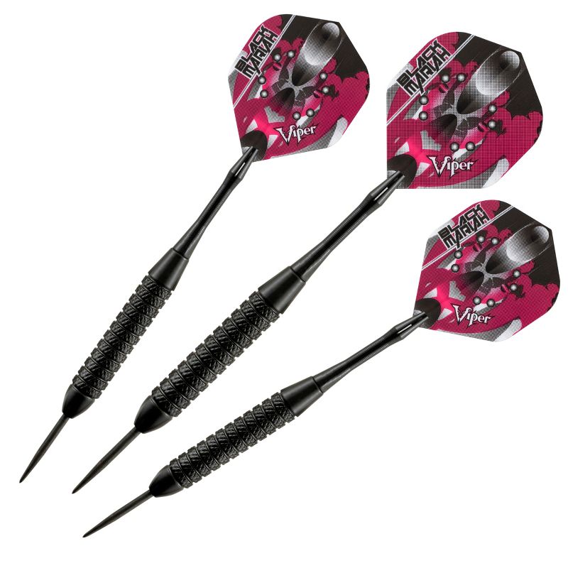 Viper Razorback Sisal/Bristle Dartboard with 22 Gram Steel Tip Darts, Laser Dart Throwline & Small Chalk Scoreboard