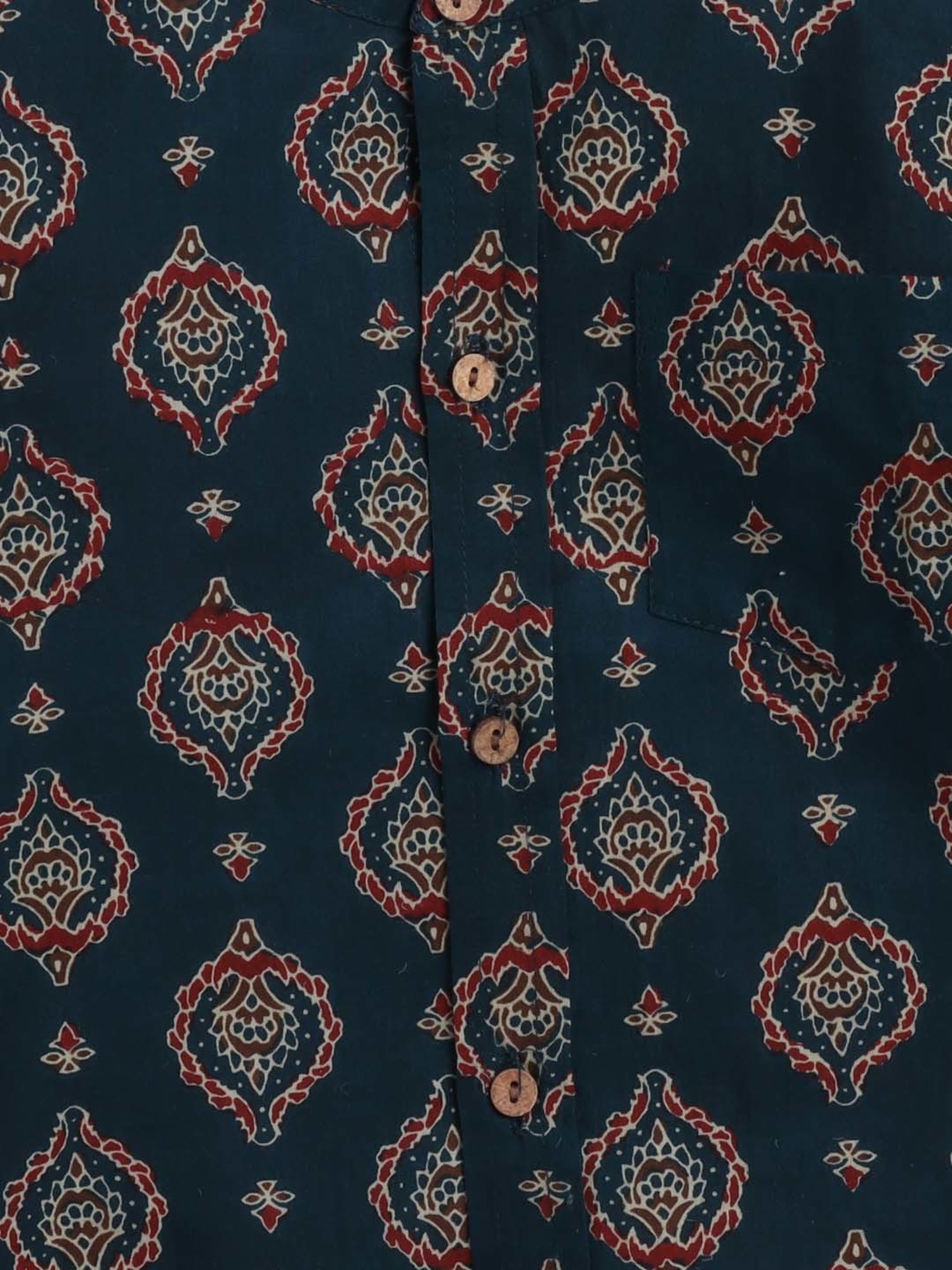 The Magic Wand Kids Teal Blue Cotton Printed Full Sleeves Shirt