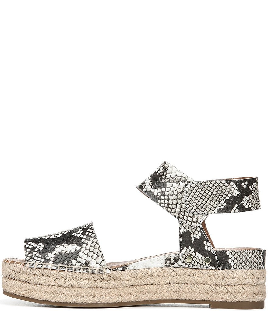 Sarto by Franco Sarto Oak Snake Print Leather Espadrille Wedges