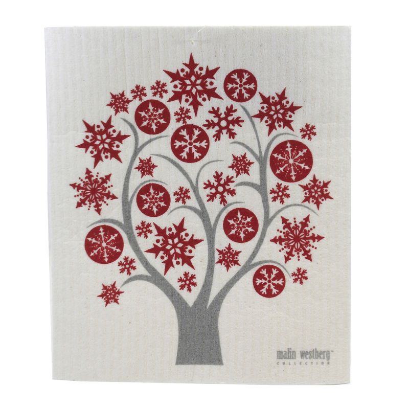 Swedish Dish Cloth 7.75" Winter Christmas  Dish Cloths Absorbant Eco-Friendly  -  Dish Cloth