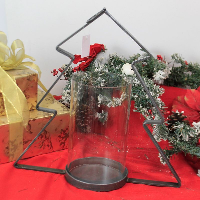 Christmas 17.25" Metal Christmas Tree Candle Holder  -  Candle Holders