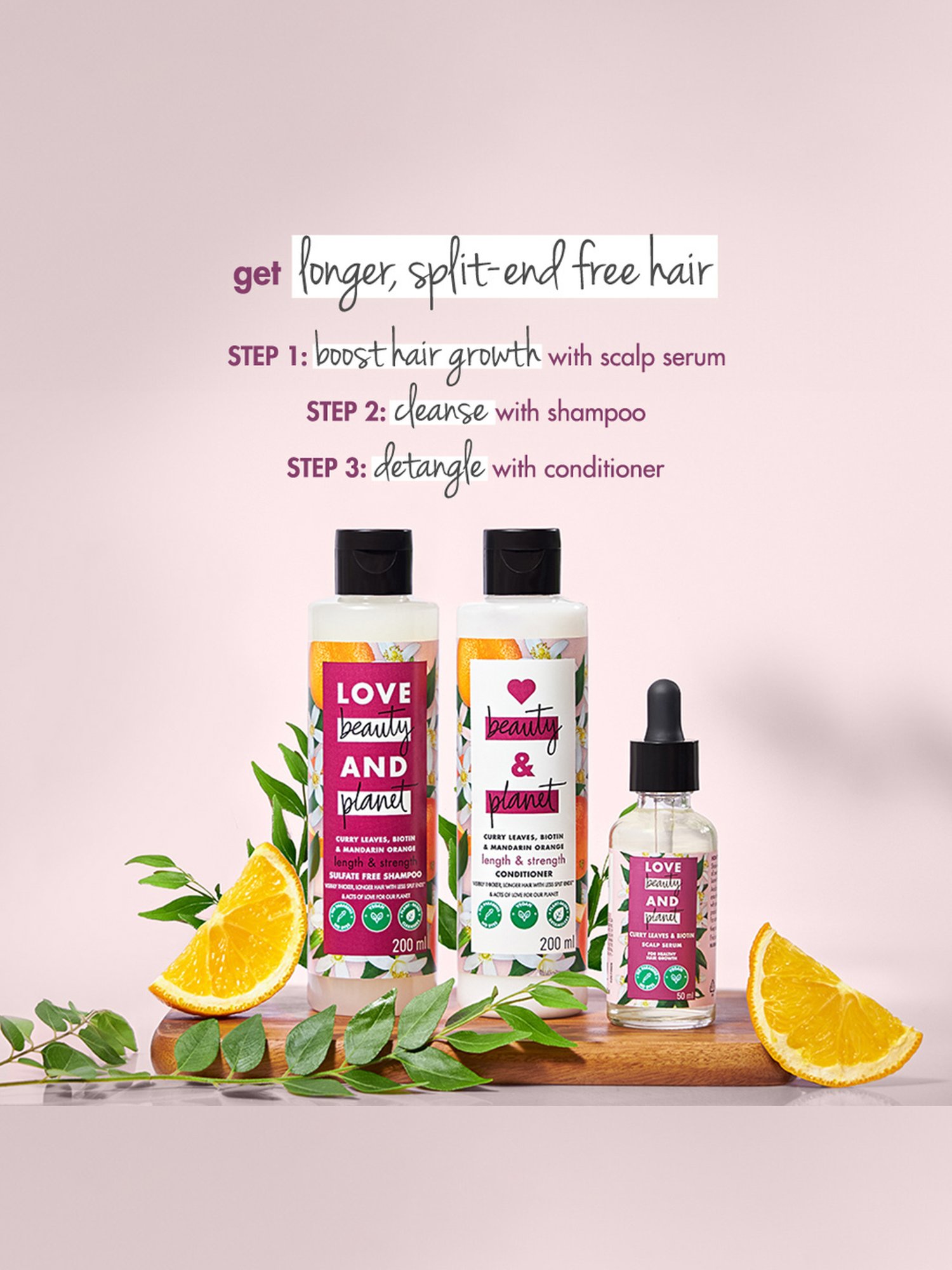 Love Beauty & Planet Curry Leaves, Biotin & Mandarin Orange Paraben Free Conditioner - 400 ml