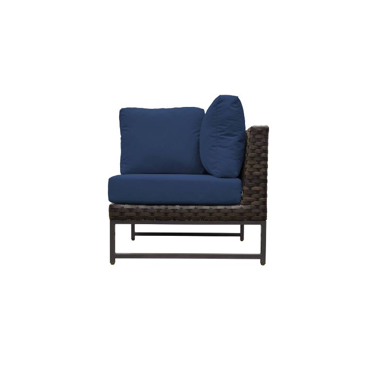 Barcelona 12pc Patio Sectional Seating Set with Cushions - Navy - TK Classics