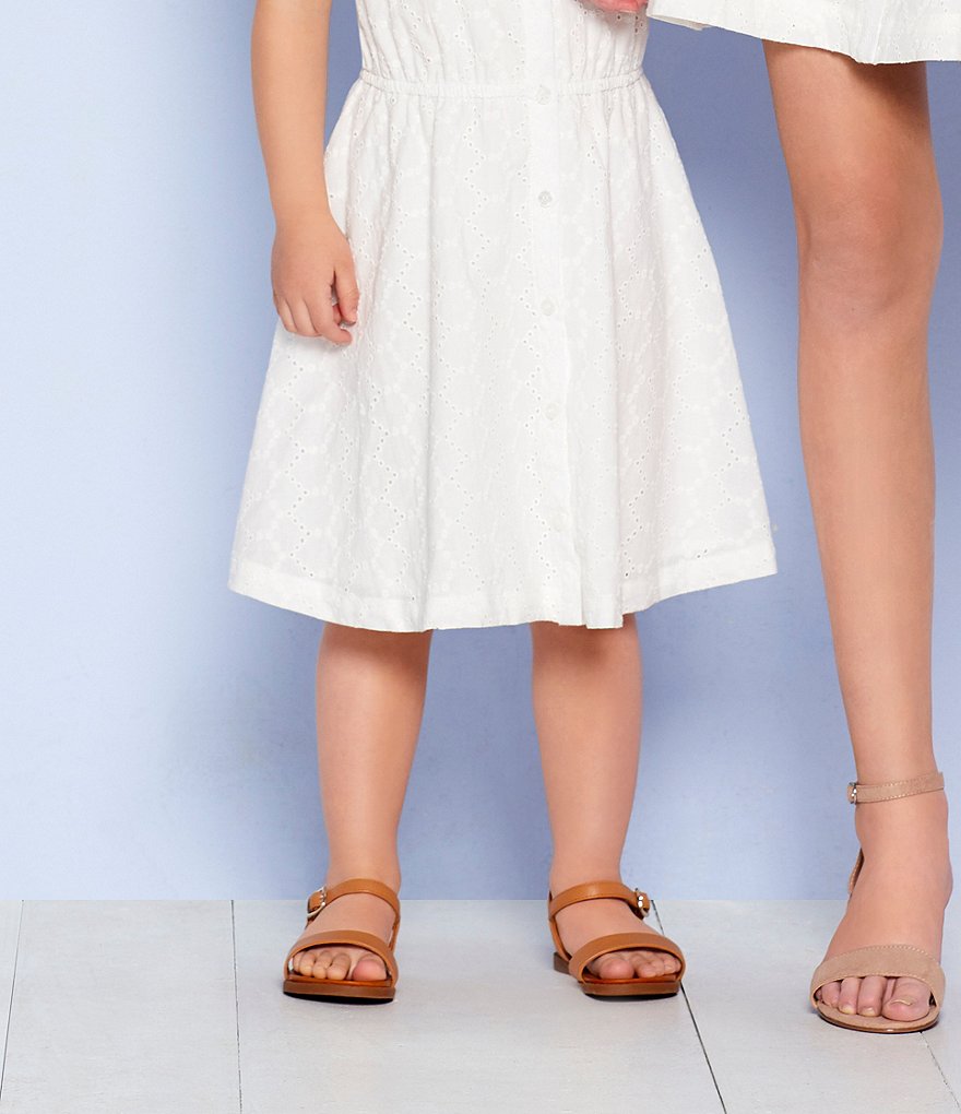 Copper Key Girls' Clevver Leather Two-Piece Flat Sandals (Toddler)