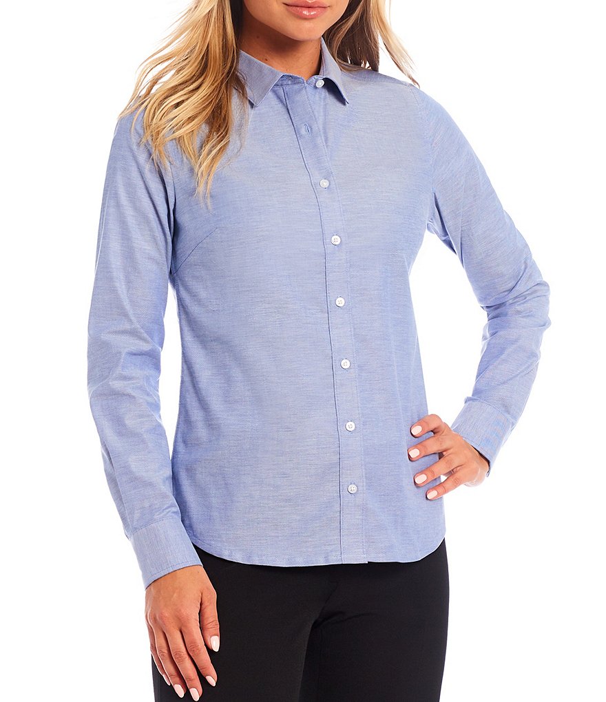 IBKUL Solid Long Sleeve Mock Neck Top