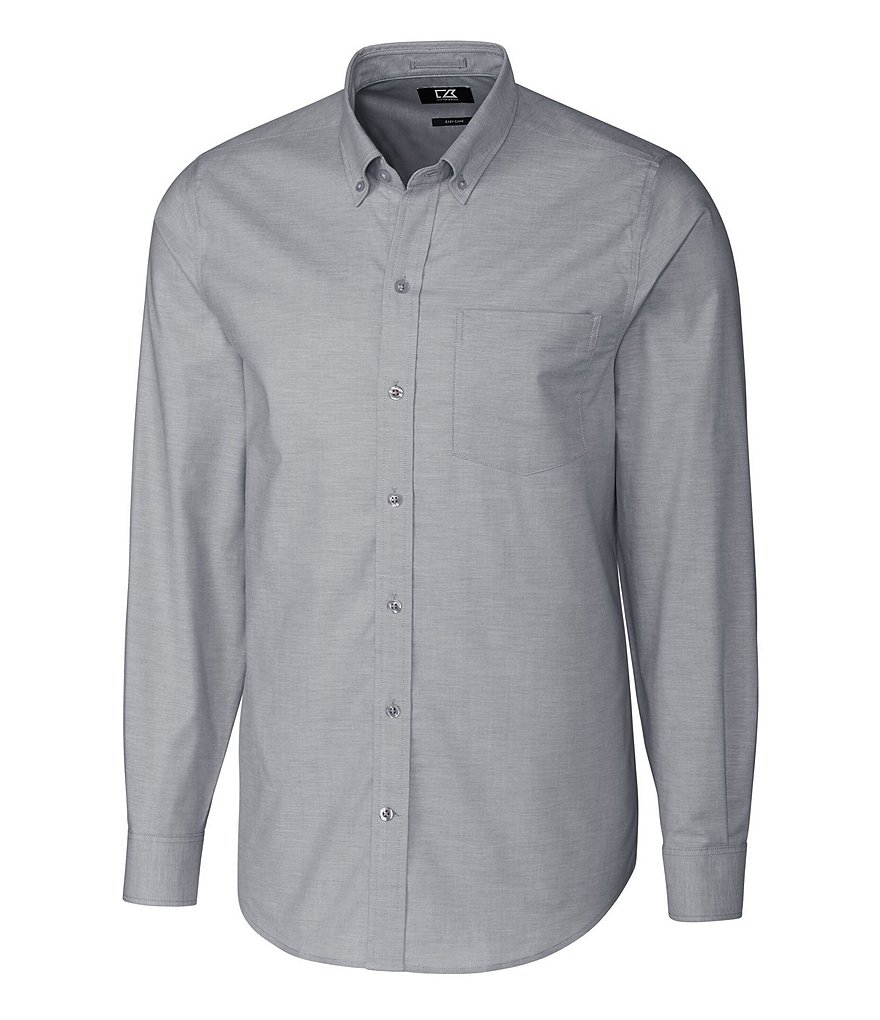 Gold Label Roundtree & Yorke Non-Iron Fitted Button-Down Collar Solid Dress Shirt