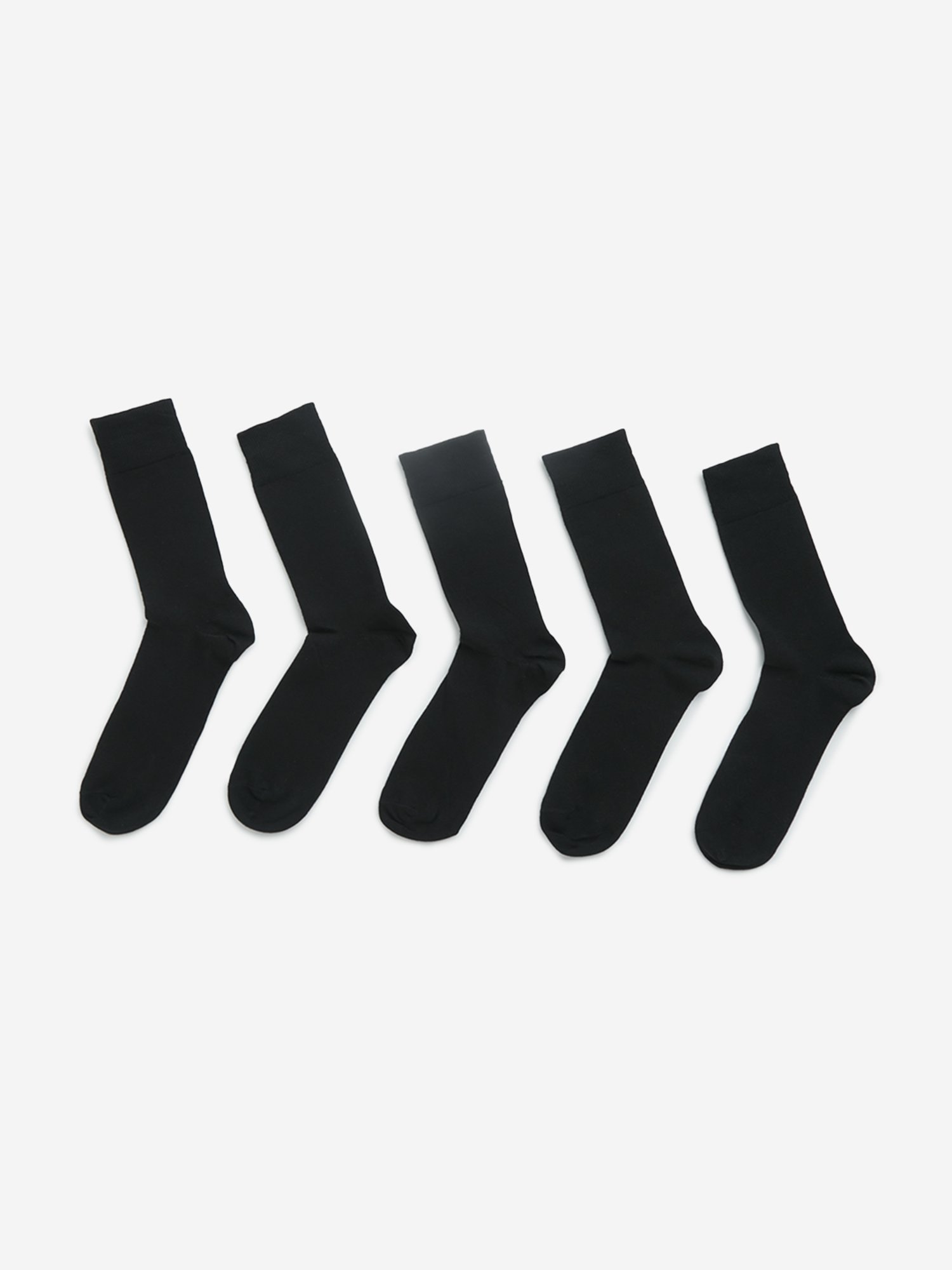 WES Lounge by Westside Black Full Length Socks - Pack of 5