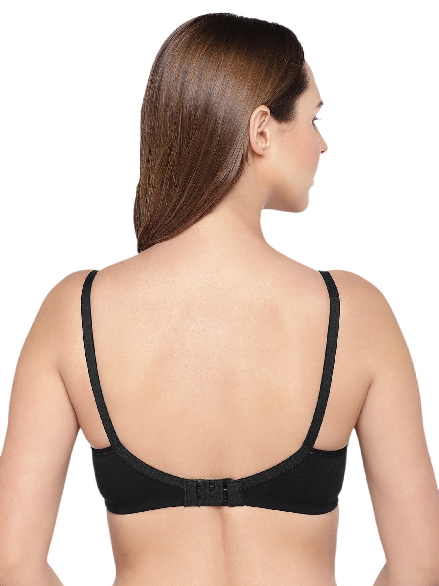 Inner Sense Black & Beige Half Coverage T-Shirt Bra - Pack of 3