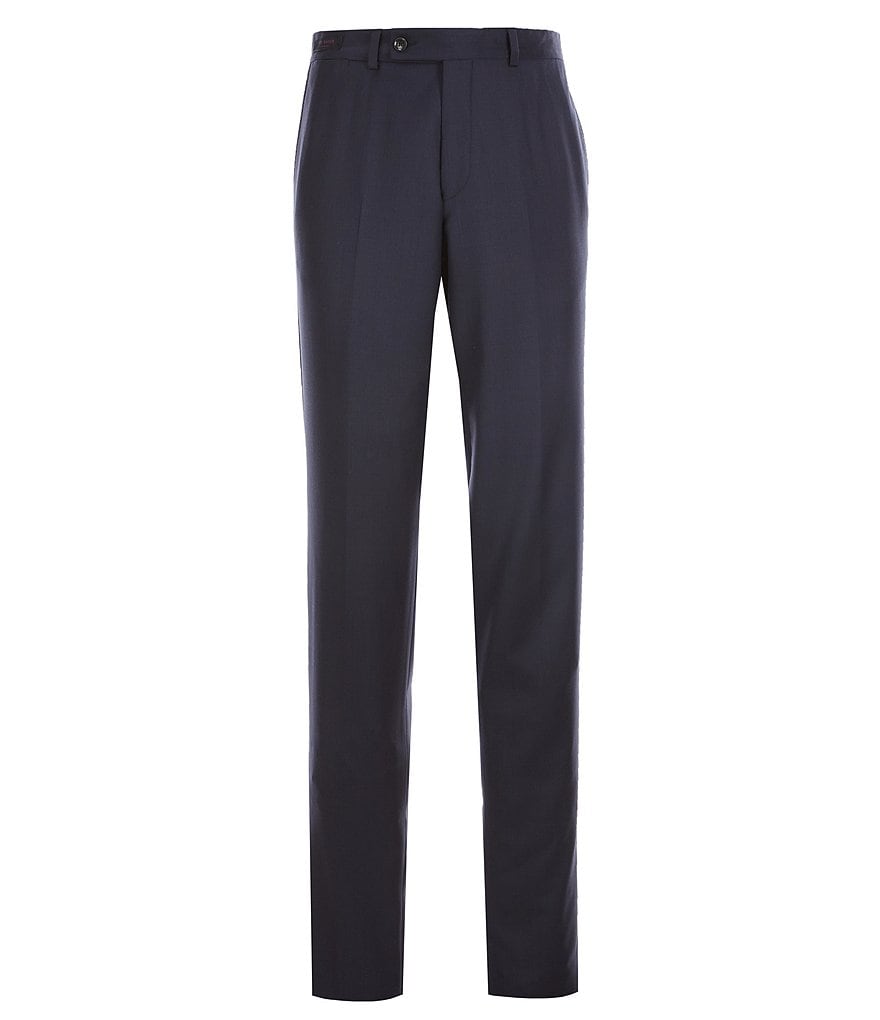 Hart Schaffner Marx Plaid Flat-Front Trouser Pants