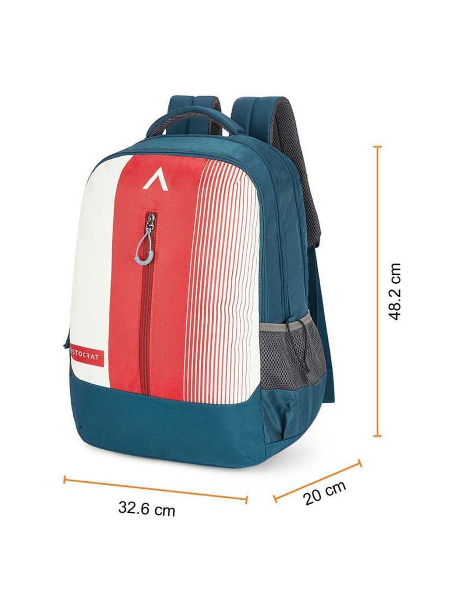 Aristocrat 31 Ltrs Red & Blue Medium Backpack