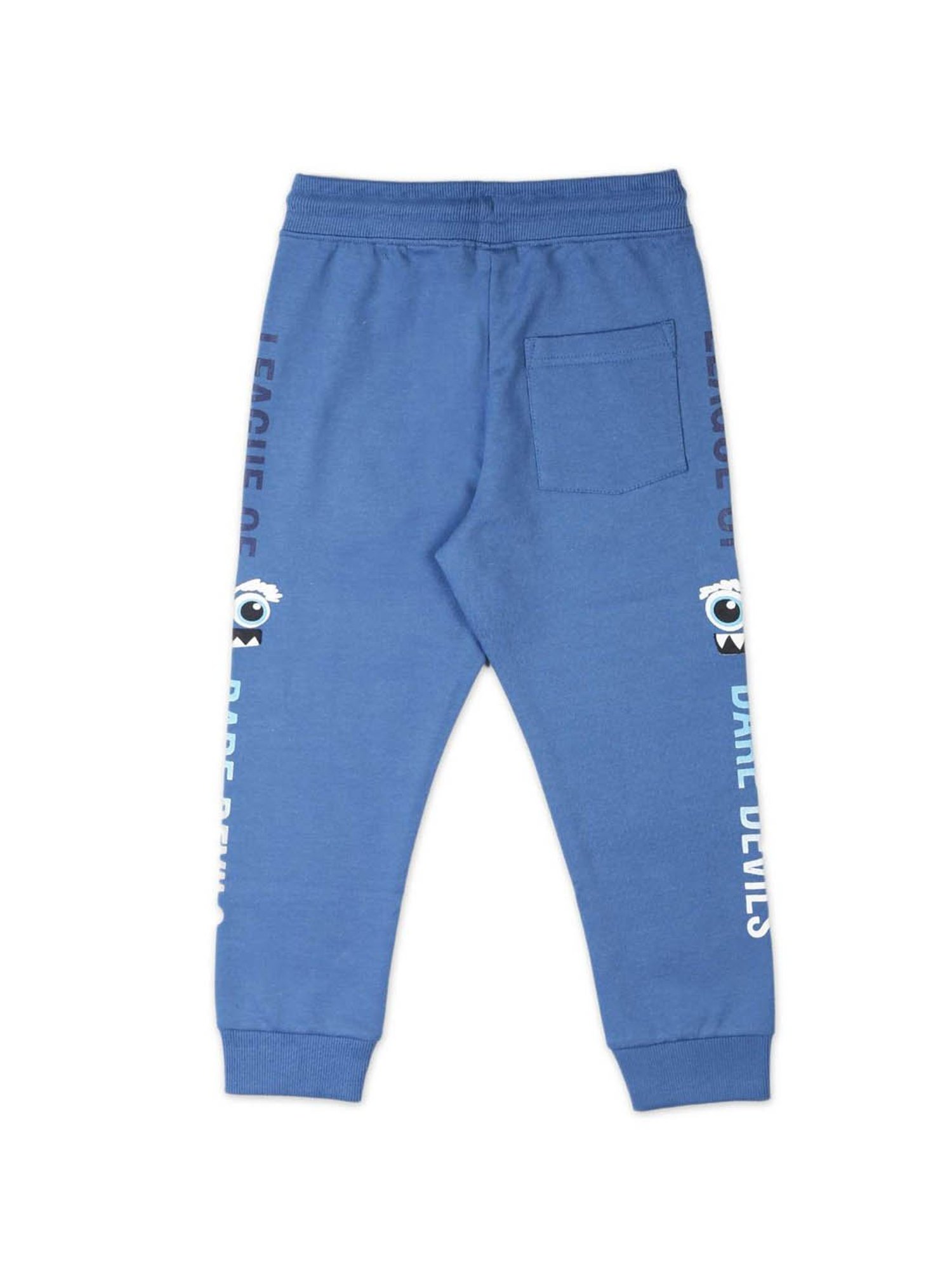 Plum Tree Boys Blue Printed Joggers