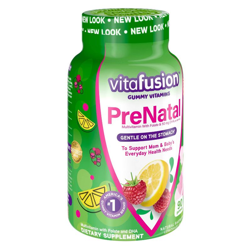 Vitafusion PreNatal Multivitamin Dietary Supplement Gummies - Lemon & Raspberry Lemonade - 90ct