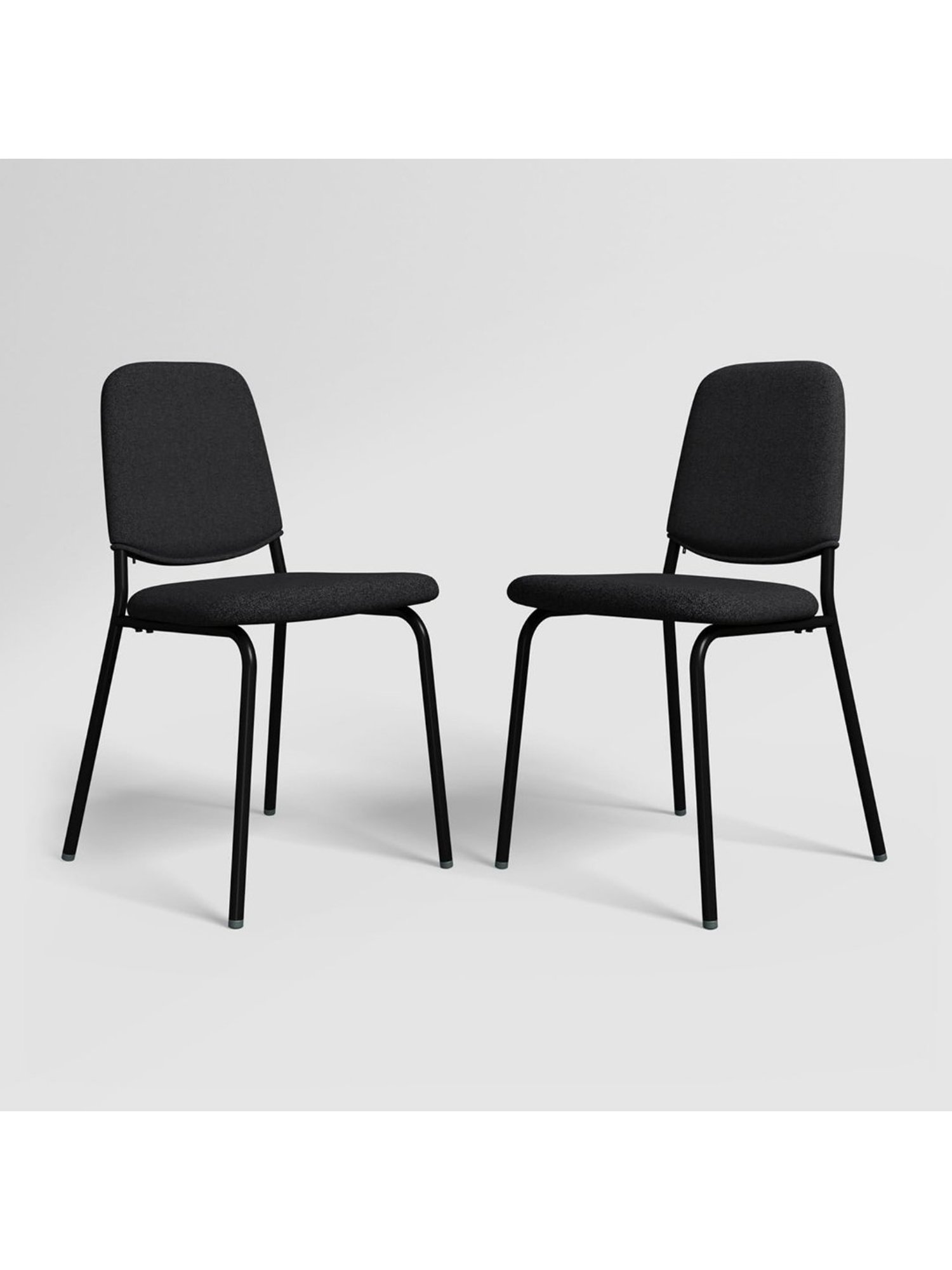 Godrej Interio Kalyx Brown Fabric & Metal Dining Chair - Set of 2