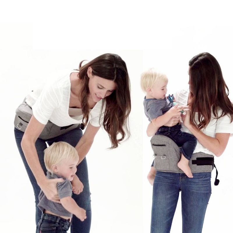 Moby 2-in-1 Baby Carrier + Hip Seat - Gray