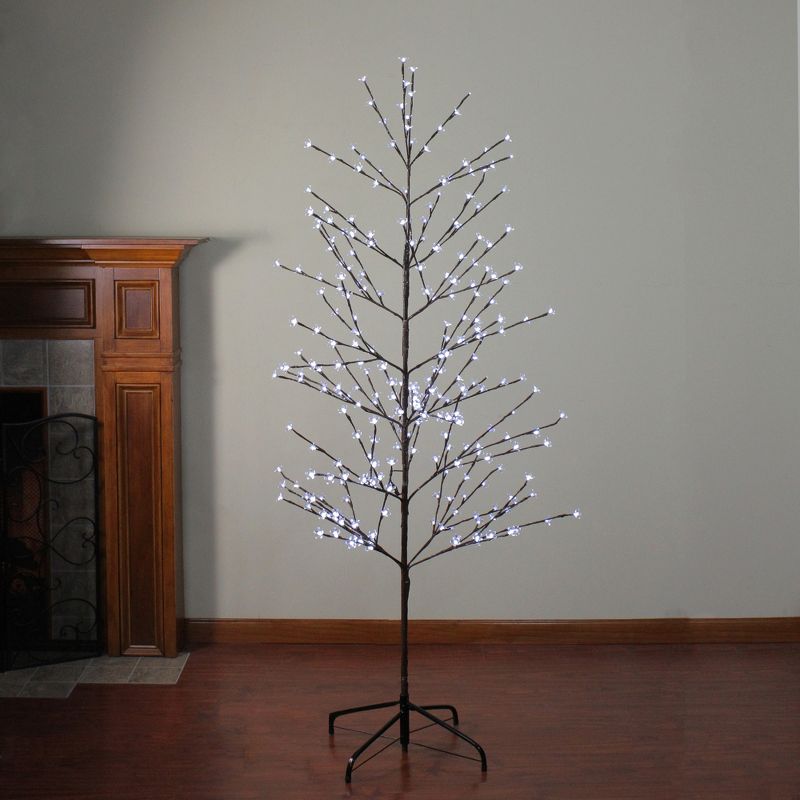 Allstate Floral 6' Prelit LED Cherry Blossom Flower Tree - Pure White Lights