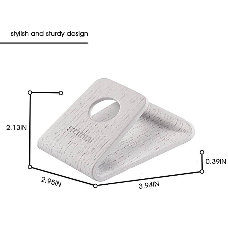 Wood Cell Phone Stand for iPhone 5 6 7 8 X Plus, LG, Huawei, XiaoMi, Samsung Galaxy S5 S7 S6 (Oak Wood Black)