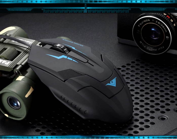 RAJFOO i5 1600DPI 6D Optical Wired USB Gaming Mouse for Gamer PC Laptop Home Office User - Ergonomic Design, Comfortable Matte Finish