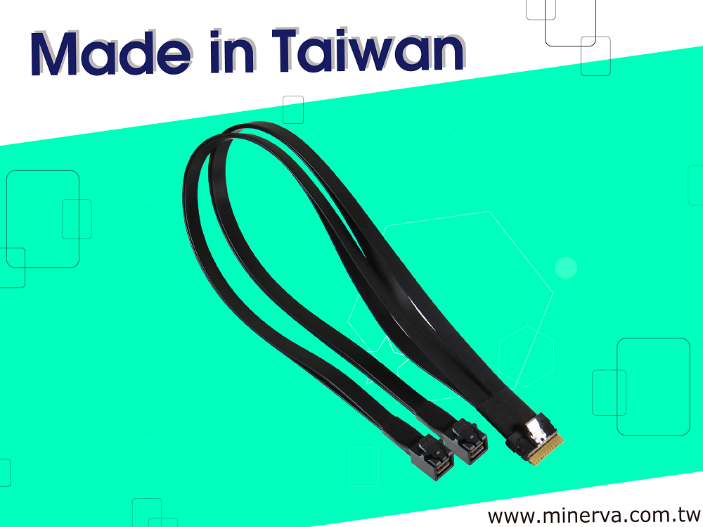 Slimline SAS (SFF-8654) 8-Lane to Mini SAS HD (SFF-8643) 4-Lane x2 Y Cable