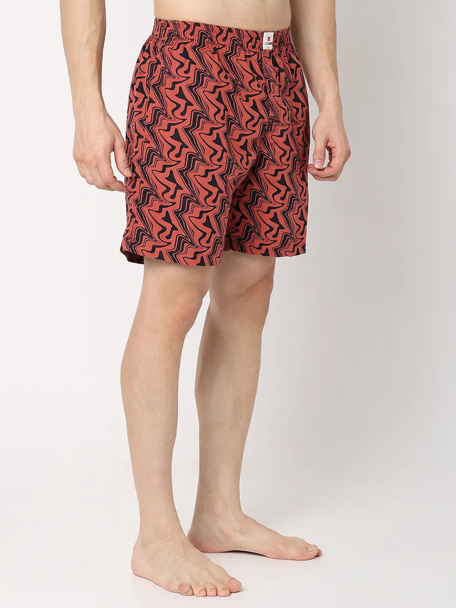 UnderJeans by Spykar Red Printed Boxer Shorts