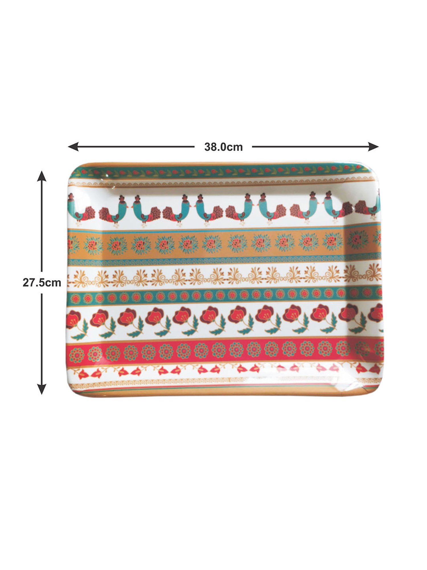 Goodhomes Multicolor Melamine Coffee Mug (220 ml) with Tray - Set of 7