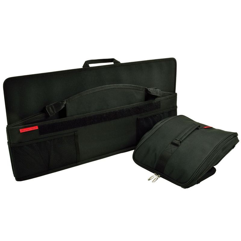 Picnic at Ascot - Ultimate Heavy Duty Trunk Organizer w/Cooler - No Slide Rigid Base - 70 LB Capacity - 30" wide x 14.75" deep X 9" high - Black