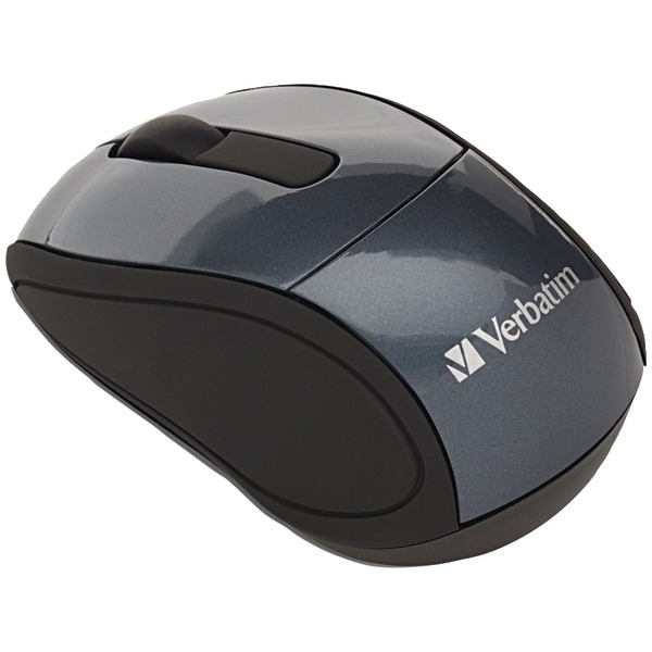 Cordless Optical Computer Mouse, Mini Travel, 3 Buttons, 2.4 GHz (Graphite)