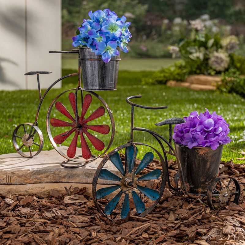 2pc Antique Style Tricycle Plant Holders - Gerson International