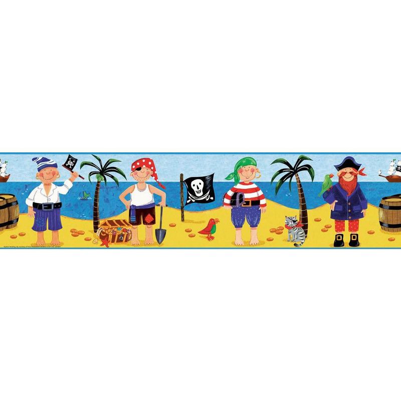 Treasure Hunt Pirates Prepasted Wallpaper Border - Sure Strip..