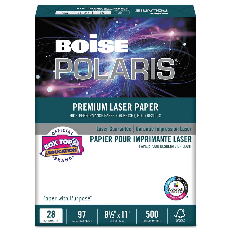 Boise POLARIS Premium Laser Paper 97 Bright 28lb 8 1/2 x 11 White BPL0211