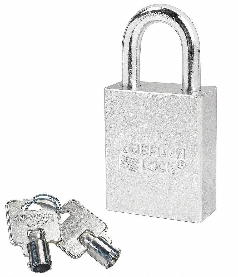 Rekeyable Padlock, H 1 1/8 In, KA