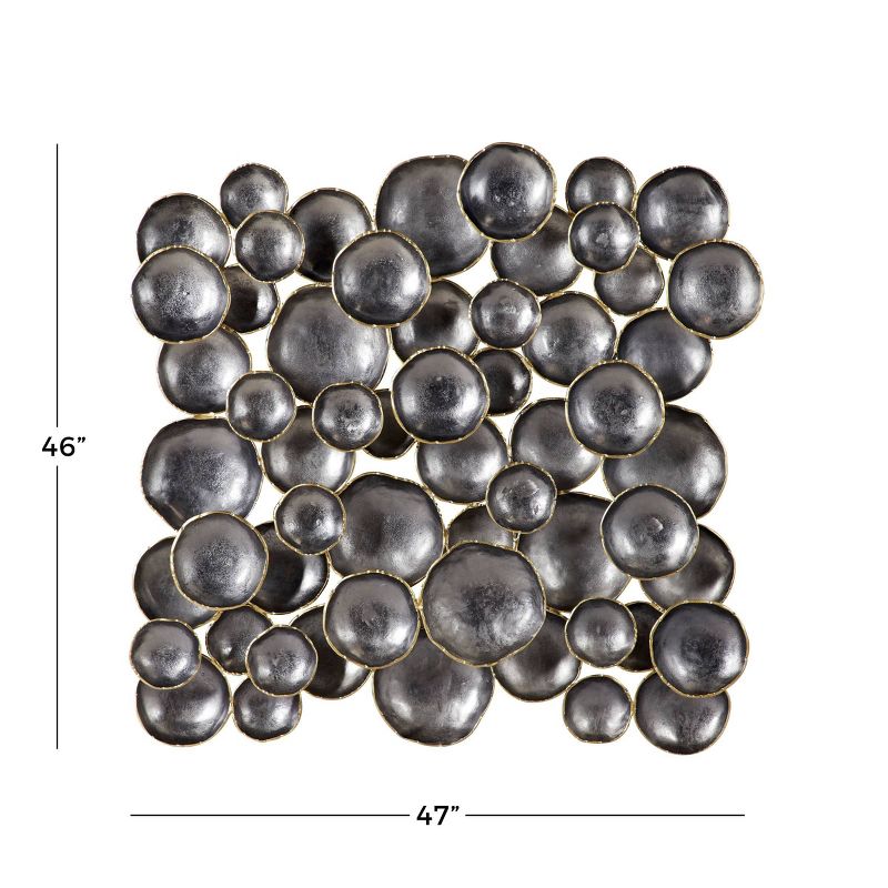 48" x 46" Oversized Aluminum Square Wall Decor Gray - Venus Williams Collection