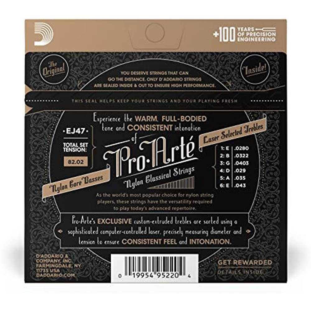 D'Addario EJ47 Pro-Arte 80/20 Bronze Normal Tension Classical Guitar Strings