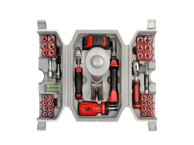 ThinkGeek, Inc. Marvel Avengers Thor's Hammer 44-Piece Tool Set | Mjolnir Toolbox All-In-One Kit