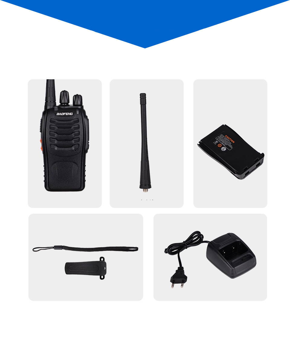 BF-888S
Category: Handheld station Frequency range: 400-470 (MHz)
Number of channels: 16 (a) distance: 1-5 (km) voltage 3.7 (V)
Battery type: Lithium battery. Battery life: 4500 (h). Communication: no