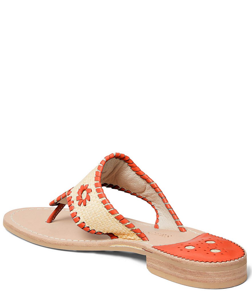 Jack Rogers Jacks Rattan Flat Thong Sandals