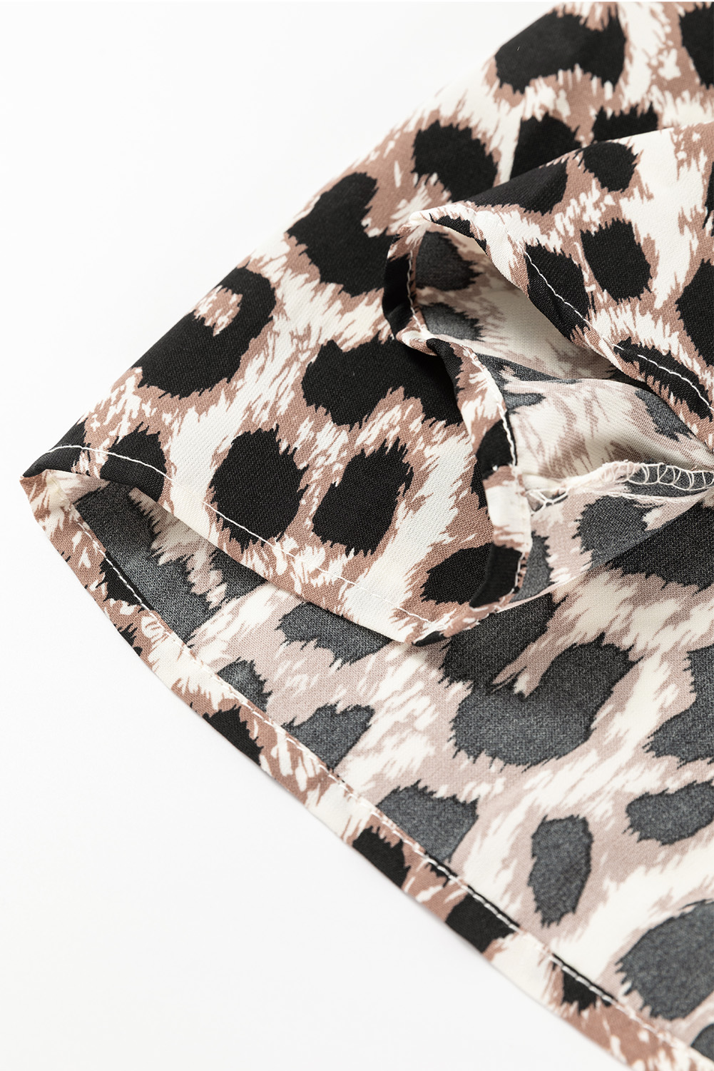 White Frill Mock Neck Sleeveless Tiered Floral Dress