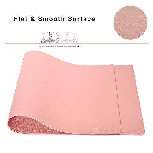 CENNBIE Extended PU Leather Mouse Pad/Mat Large Size 35.5" L x 15.7" W Artificial Leather Desk Pad Reversible Design Stylish for Office & Home (Pink)