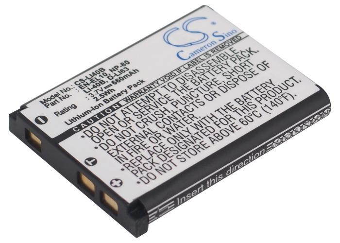 660mAh / 2.44Wh Battery For PRAKTICA DCZ14.Z4, Luxmedia 10-03,