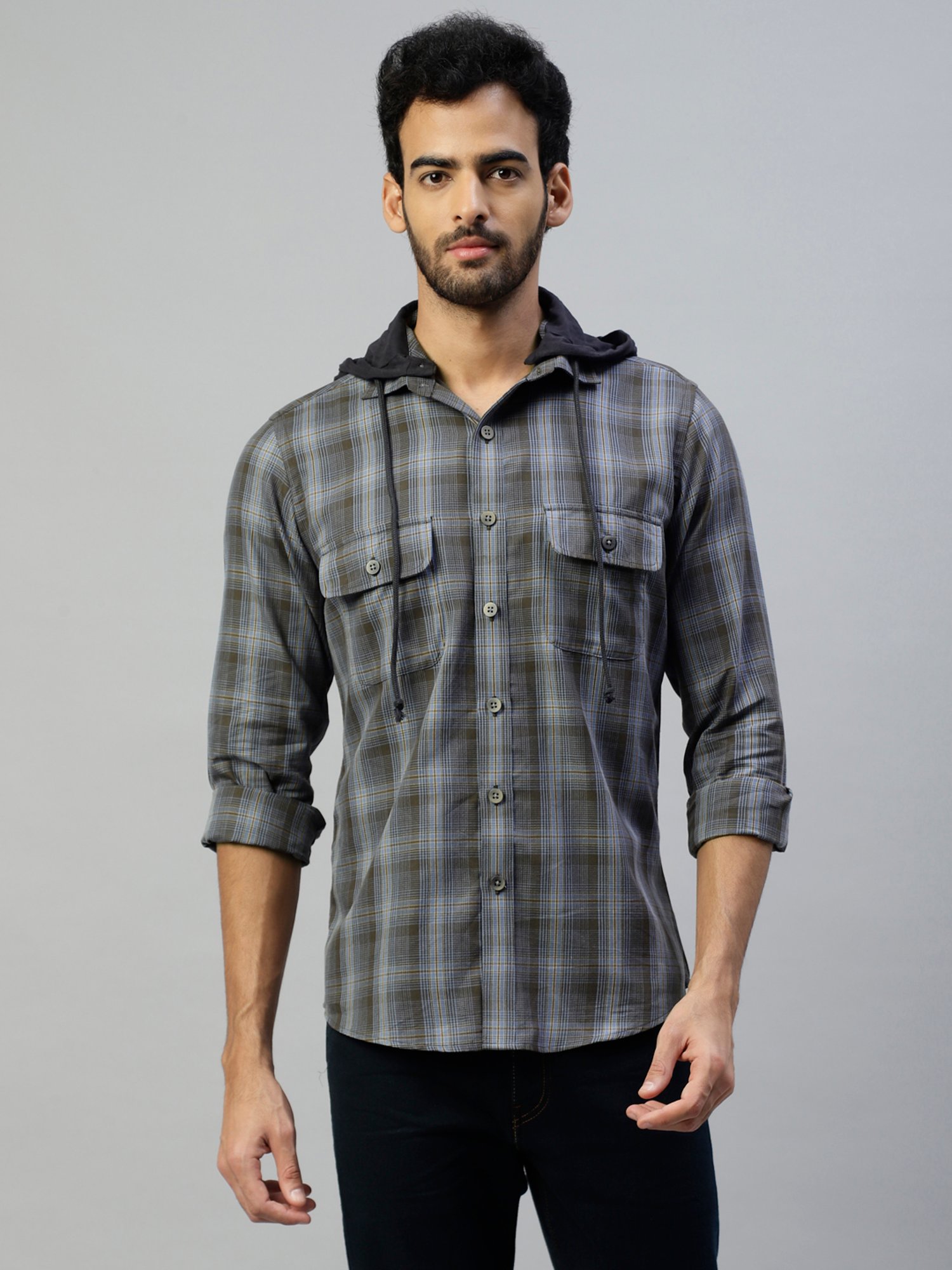 Don Vino Multicolor Slim Fit Check Shirt