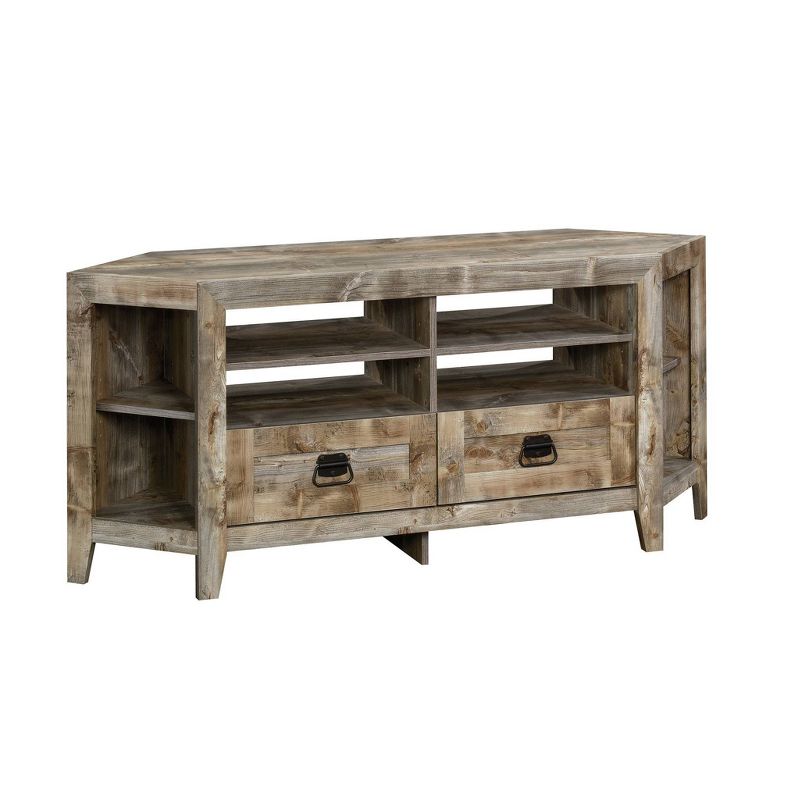 Granite Trace Corner Entertainment Credenza Rustic Cedar - Sauder