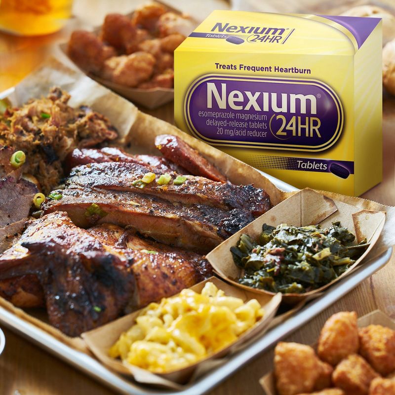 Nexium 24-Hour Delayed Release Heartburn Relief Tablets with Esomeprazole Magnesium Acid Reducer - 42ct