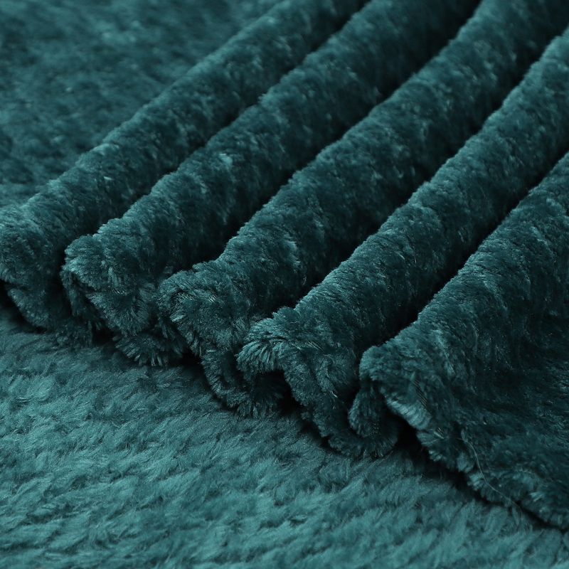 1 Pc Twin Polyester Flannel Fleece Bed Blankets Pink  - PiccoCasa