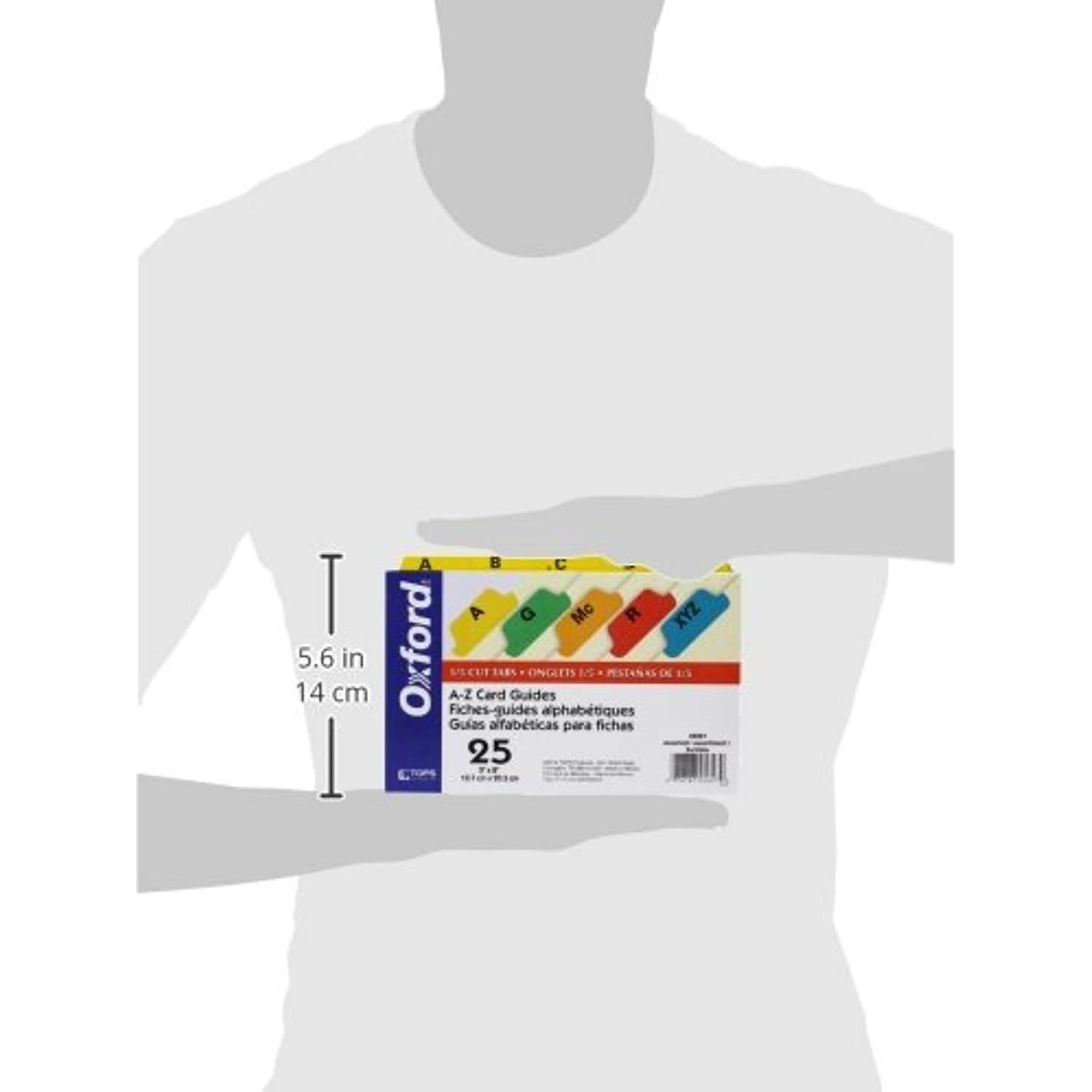 Oxford 05827 Laminated Tab Index Card Guides, Alpha, 1/5 Tab, Manila, 5 x 8 (Set of 25)