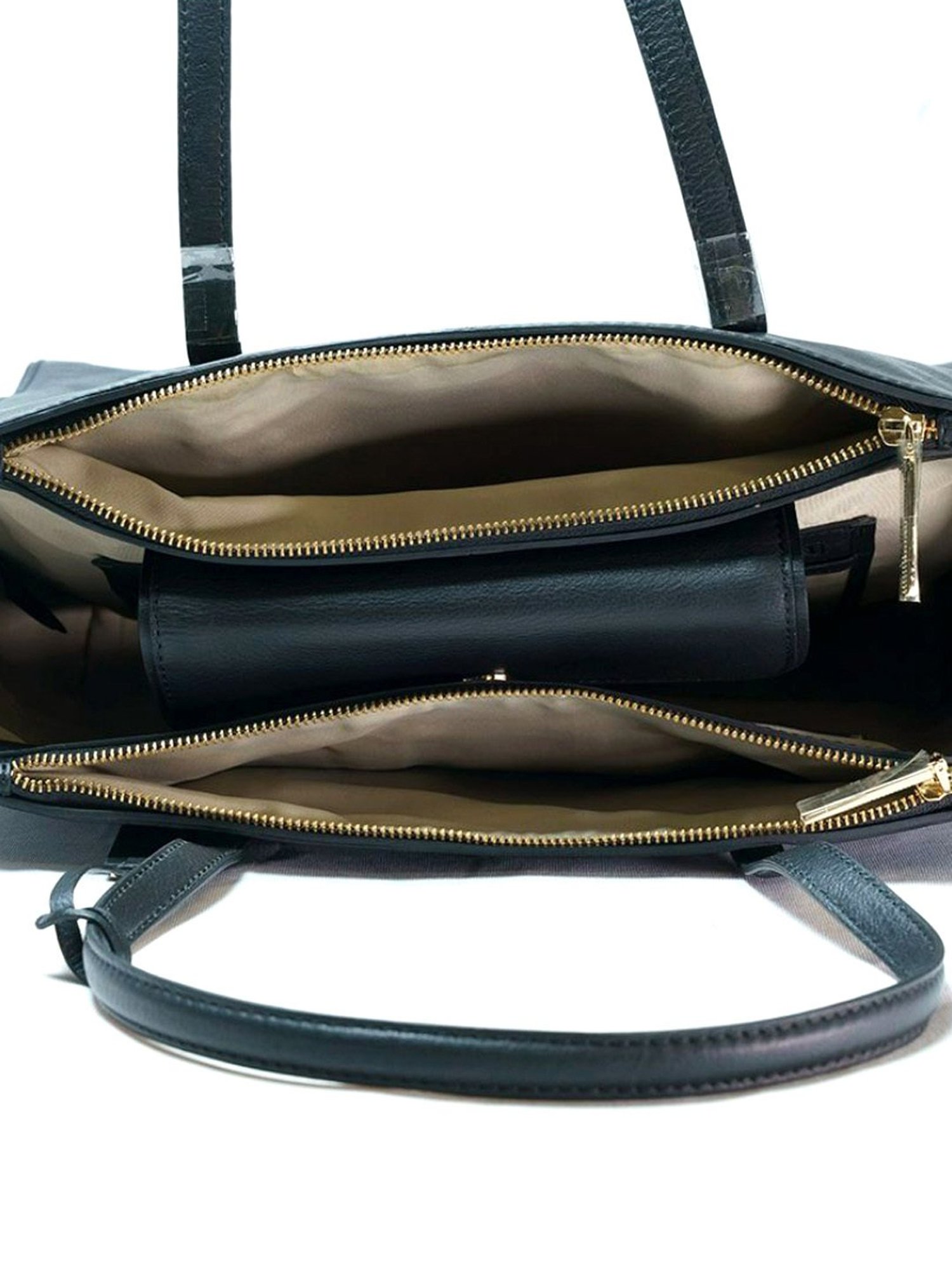 RI2K London Black Leather Large Shoulder Bag