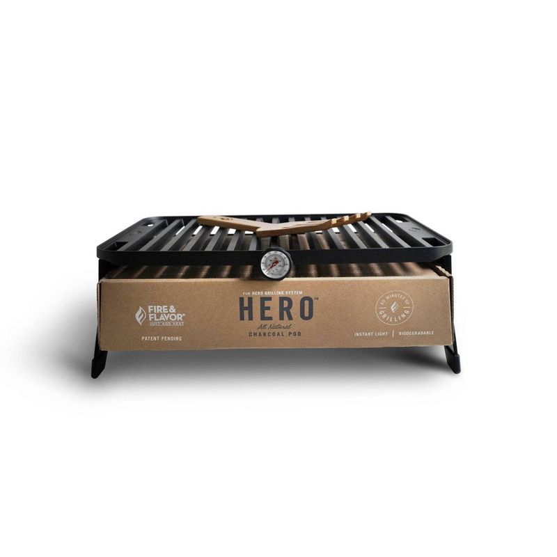 HERO Portable Charcoal Grill Black Model FFG1 - Fire & Flavor