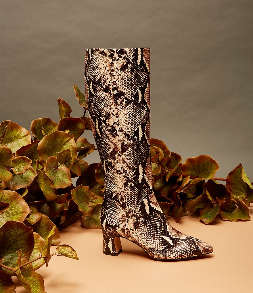 Alex Marie Pamilla Slim Calf Snake Print Tall Shaft Boots
