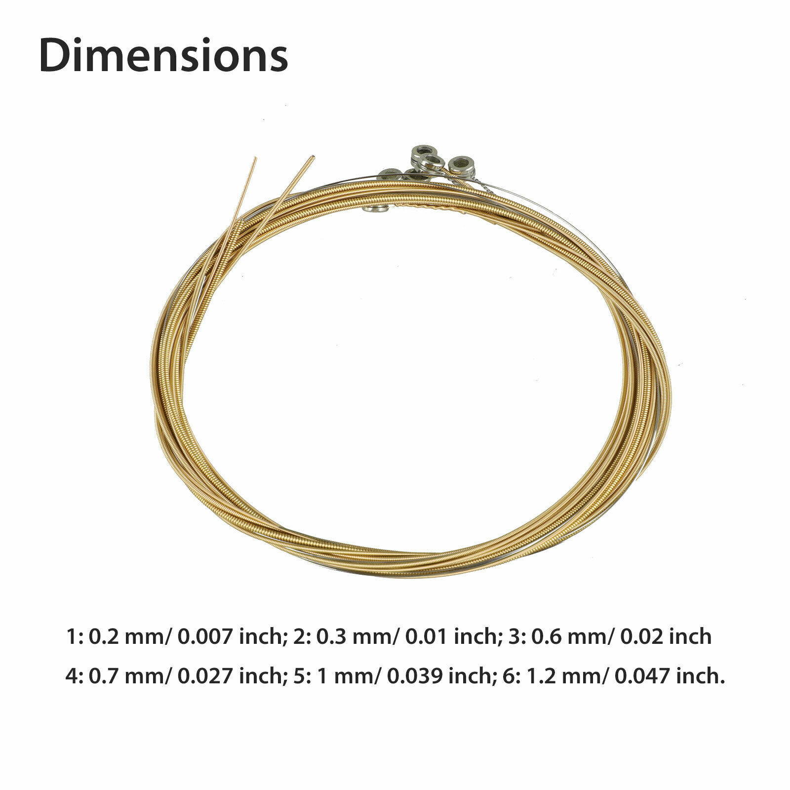 3Set 6x Electric/Acoustic Folk Guitar Strings Core Copper Rustproof Plated Chord