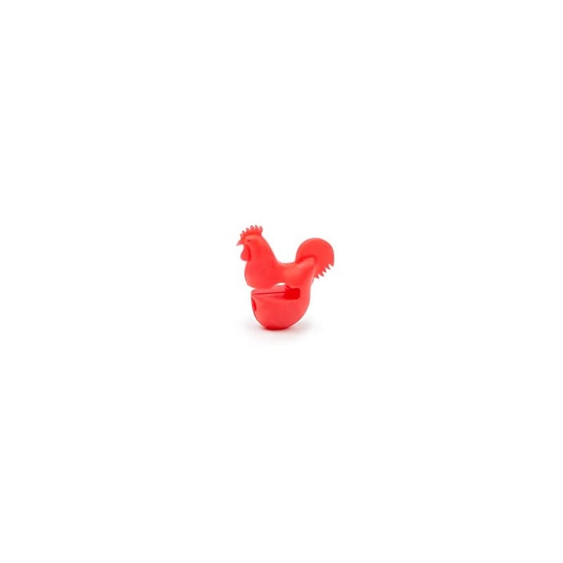 6283 Rooster Pot Clip/Spoon Holder, 1 x 2.75 x 2.75 inches, Red