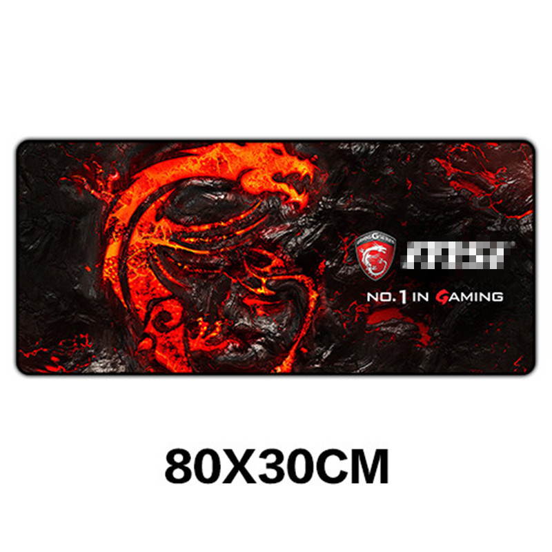 HISPETECH 80X30cm Gaming Mouse Pad Large XL Dragon Computer Mousepad Gamer Natural Rubber Desk Mat for Keyboard Anti-Slip Speed Version